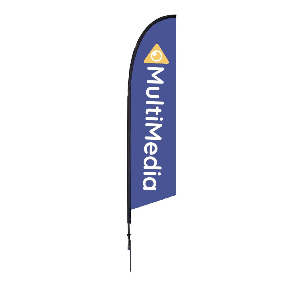 10.5 ft. Medium Falcon® Flag — Single Sided Graphic Package / Spike Base